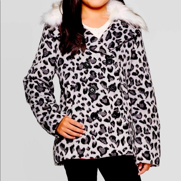 Girls leopard print coat - Picture 2 of 10